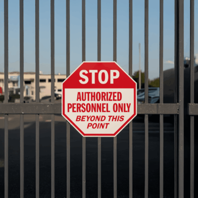 Stop Authorized Personnel Only Beyond This Point