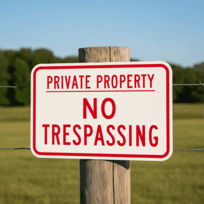 Private Property No Tresspassing
