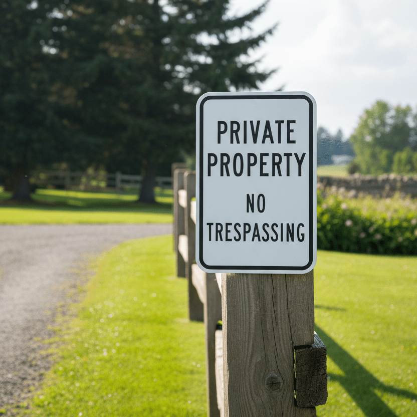 Private Property No Tresspassing