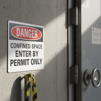 Danger Confined Space Enter By Permit Only