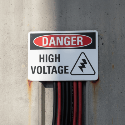 Danger High Voltage (W/Sym)