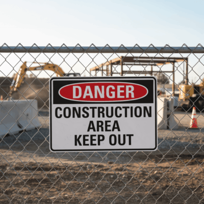 Danger Construction Area Keep Out