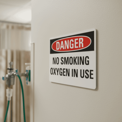 Danger No Smoking Oxygen In Use