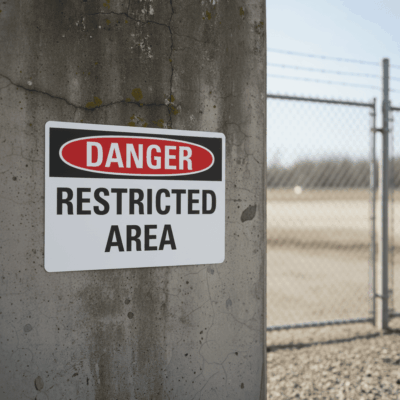 Danger Restricted Area
