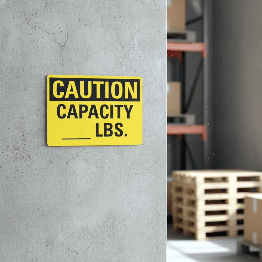 Caution Capacity ___ Lbs. - Image 2