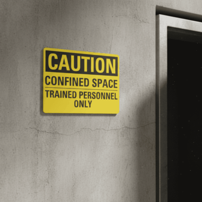 Caution Confined Space Trained Personnel Only