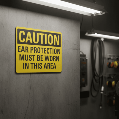 Caution Ear Protection Must Be Worn In This Area