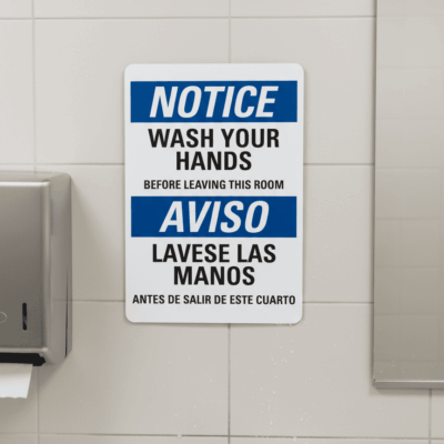Wash Your Hands Before Leaving This Room/