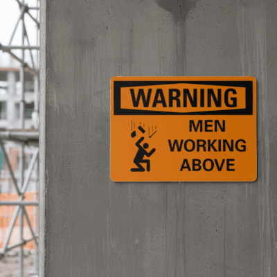 Warning Men working above