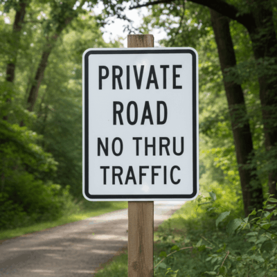 Private Road No Thru Traffic
