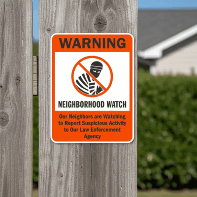 Warning Neighborhood Watch Our Neighbors Are
