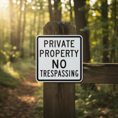 Private Property No Trespassing