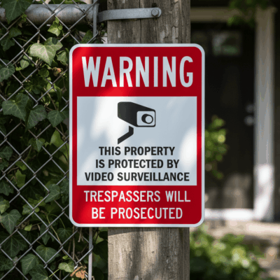 Warning This Property Is Protected By Video
