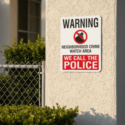 Warning (Sym) Neighborhood Crime Watch Area