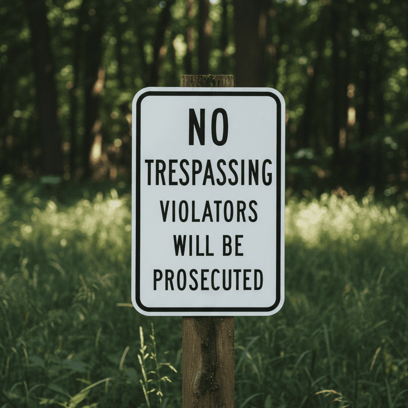 No Trespassing Violators Will Be Prosecuted