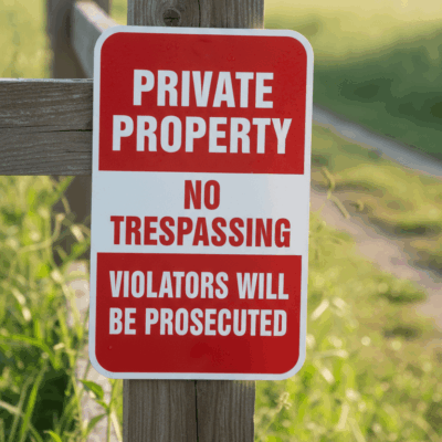 Private Property No Trespassing Violators Will