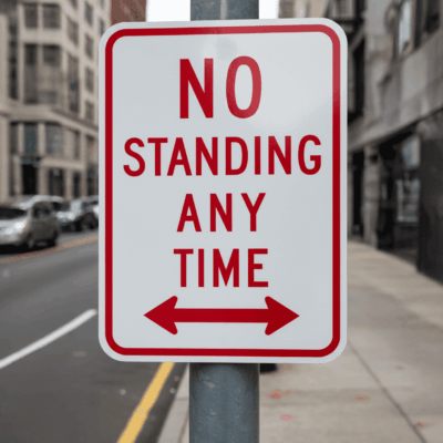 No Standing Any Time (Double Arrow)