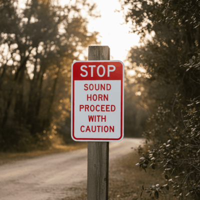 Stop Sound Horn Proceed With Caution