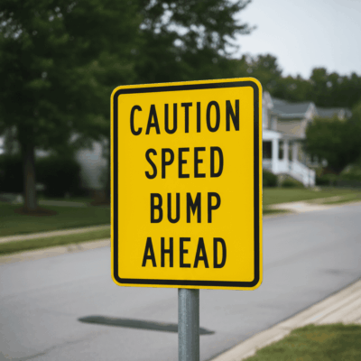 Caution Speed Bump Ahead