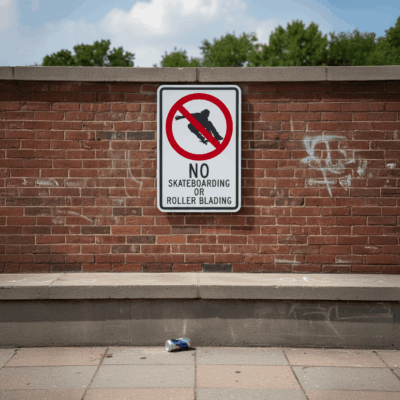 (Prohibitive Sym) No Skateboarding