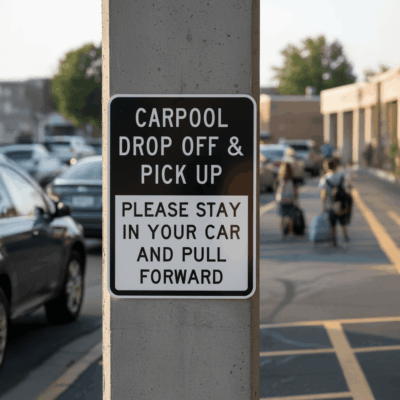 Carpool Drop Off & Pick Up Please Stay In Your Car And Pull