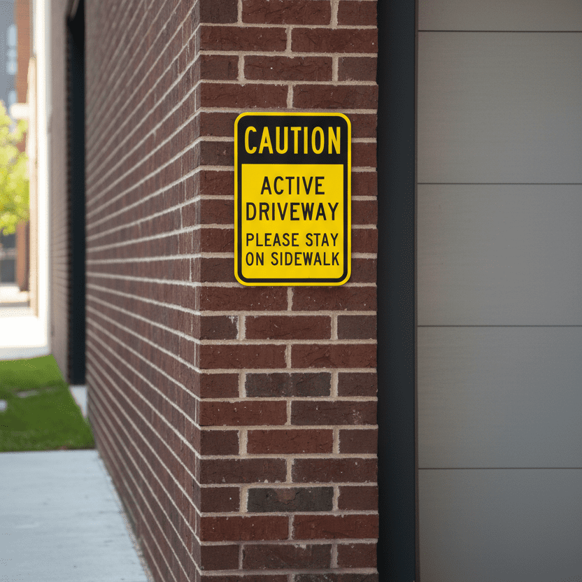 Caution Active Driveway Please Stay On Sidewalk - Image 2
