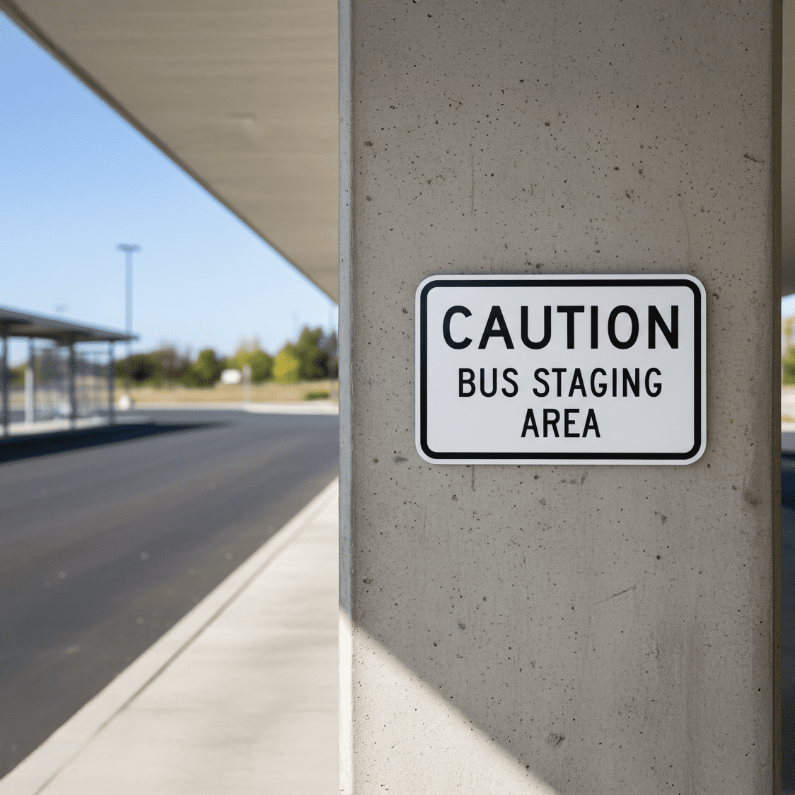 Caution Bus Staging Area - Image 2