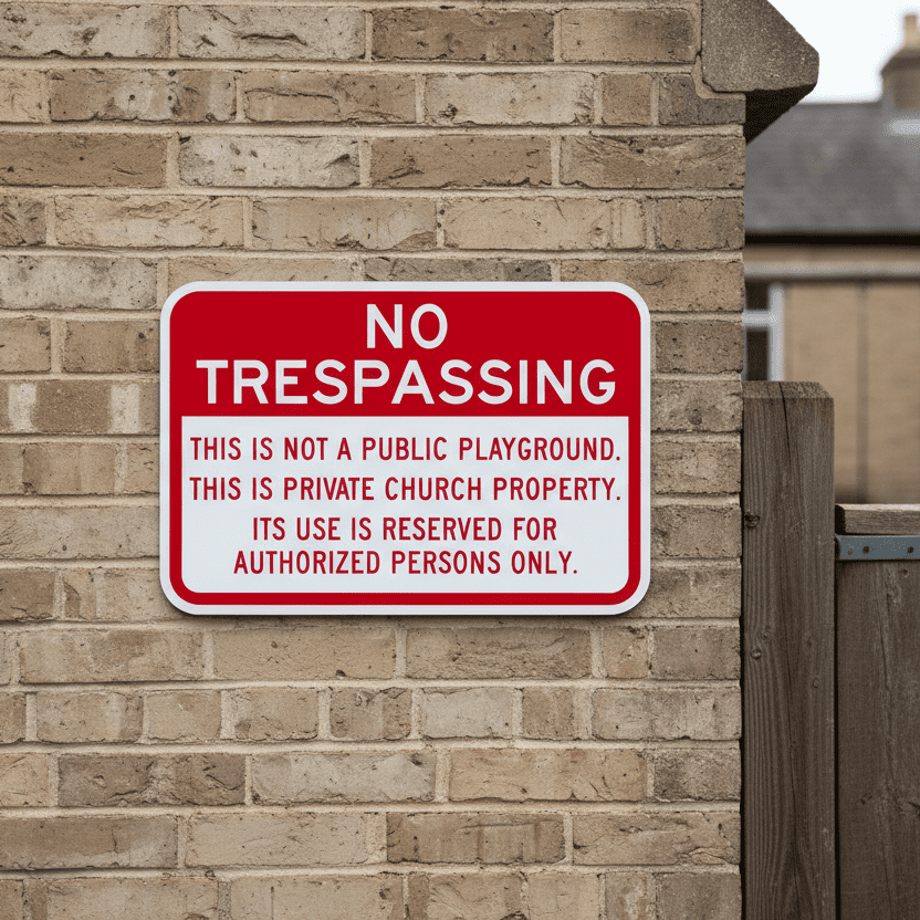 No Trespassing This Is Not A Public Playground. - Image 2