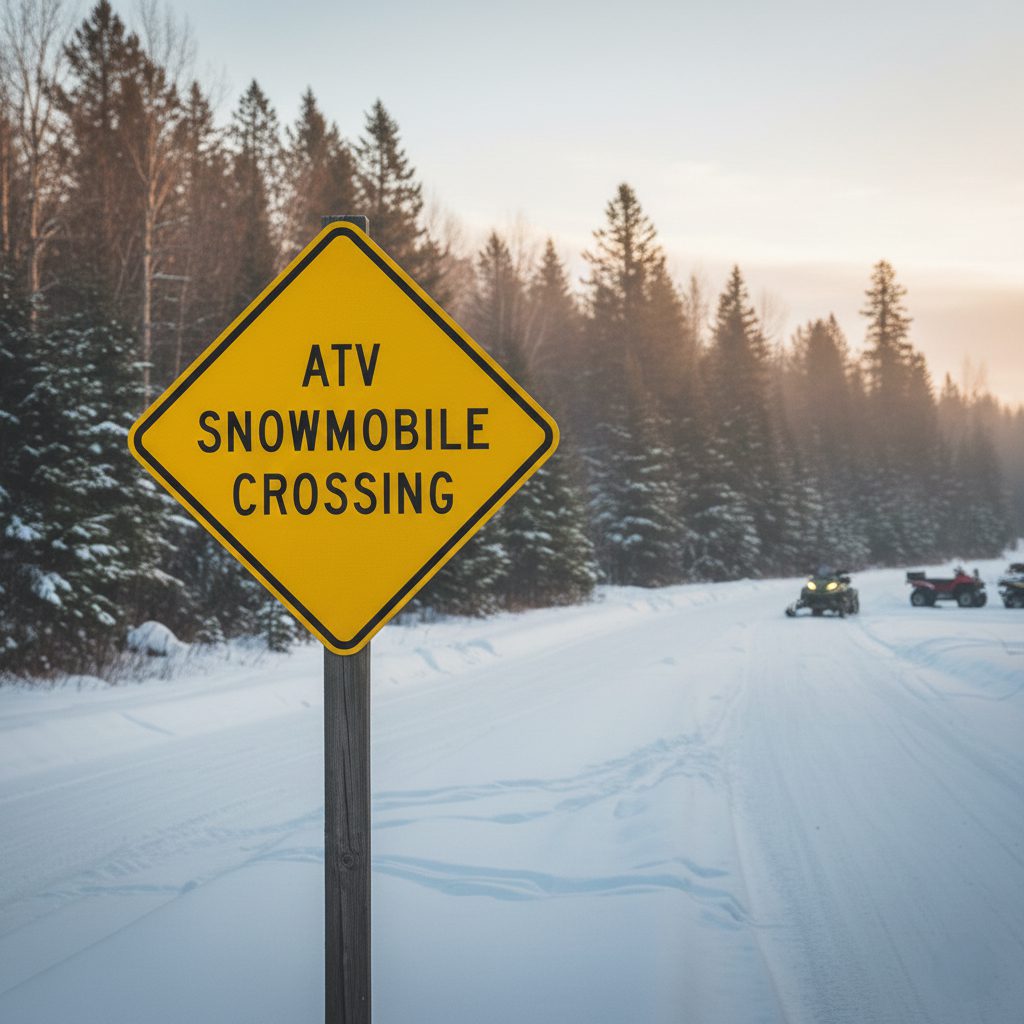 Atv Snowmobile Crossing