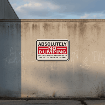 Absolutely --No-- Dumping Violators Will