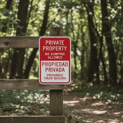 Private Property No Dumping Allowed Propiedad Privada