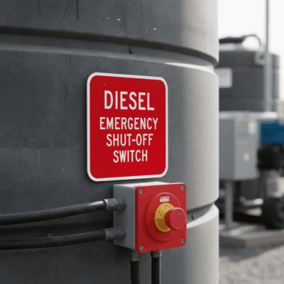 Diesel Emergency Shut-Off Switch Aluminum Sign