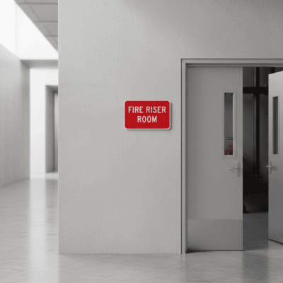 Fire Riser Room Sign .063 Aluminum