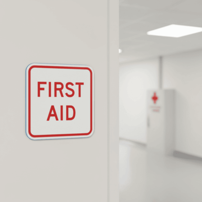 Reflective .063 Aluminum First Aid Sign