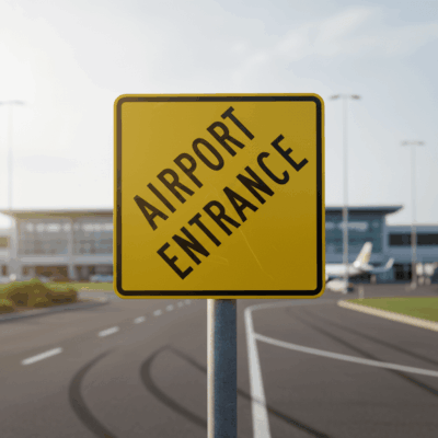 Airport Entrance .080 Aluminum Sign