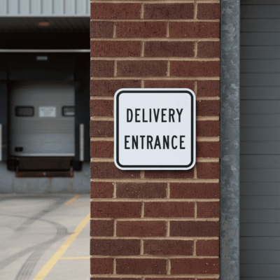 Delivery Entrance .063 Aluminum Sign