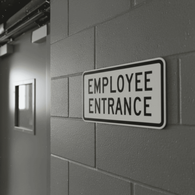 Employee Entrance .080 Aluminum Notice Sign