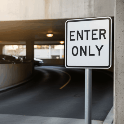 Engineer Grade .080 Aluminum Enter Only Sign