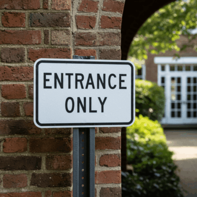 Engineer Grade Aluminum Entrance Only Sign