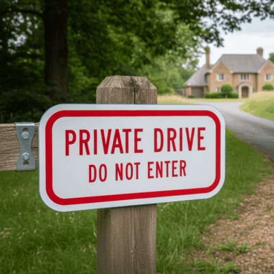 Private Drive Do Not Enter .063 Aluminum Sign
