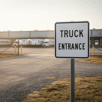 Truck Entrance .080 Aluminum Sign