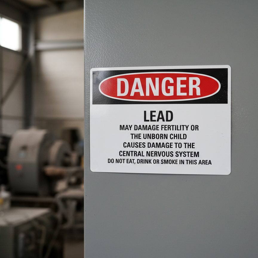 Danger Lead may damage fertility or the unborn child