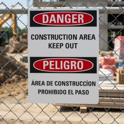Construction Area Keep Out/Area De Construccion
