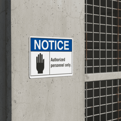 Notice Authorized personnel only
