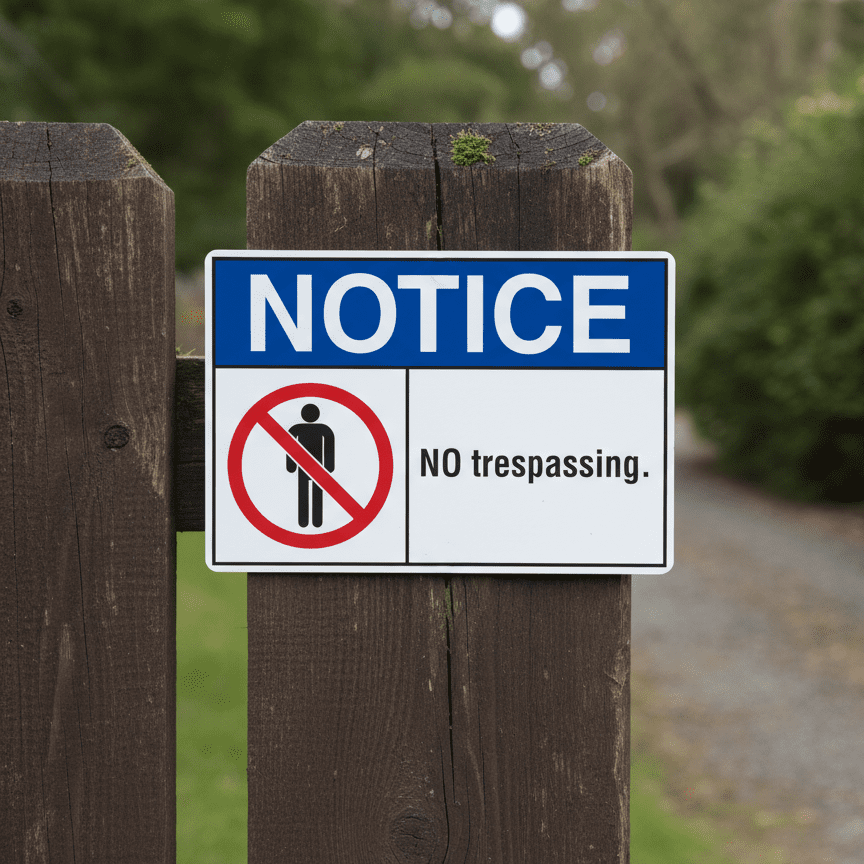 Notice No Trespassing Safety Sign - Image 2