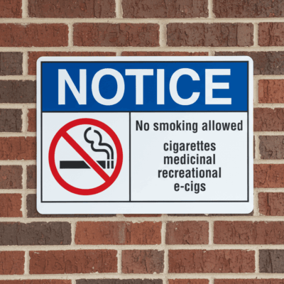 No smoking allowed, cigarettes, medicinal, recreational