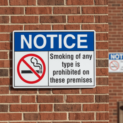 Notice Smoking of any type is prohibited on these