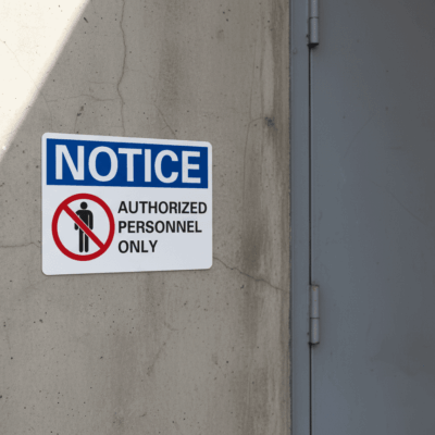 Notice Authorized Personnel Only Sign
