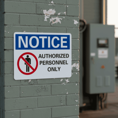 Authorized Personnel Only Notice Sign