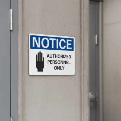 Notice Authorized Personnel Only Safety Sign
